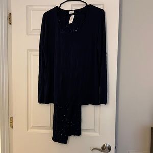 SOMA Cool Nights PJ Set Long Sleeve Tee & Pant